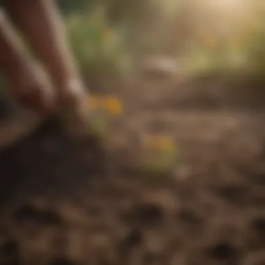 Healthy soil enriched for wildflower growth