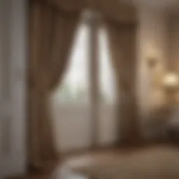 Elegant drapes complementing a French door