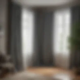 Measuring for curtains in a well-lit room