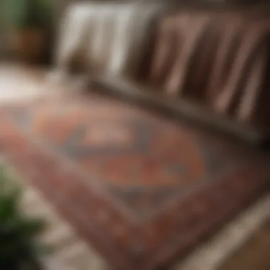 Stylish color palette for coordinating rug with a king bed