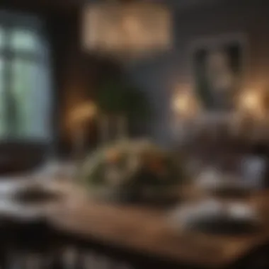 Elegant dining table arrangement showcasing width and spacing for optimal comfort