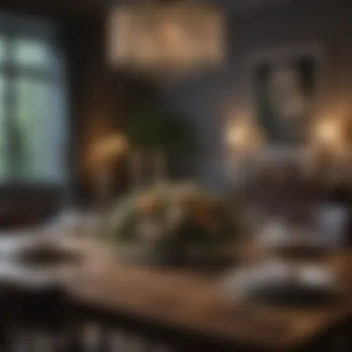 Elegant dining table arrangement showcasing width and spacing for optimal comfort