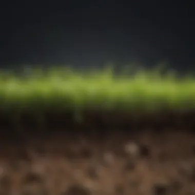 A visual representation of various soil types affecting grass growth Different soil types for lawn care