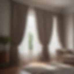 Elegant curtains showcasing varied widths in a stylish room
