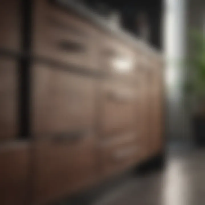 Finished kitchen cabinets with a stylish finish