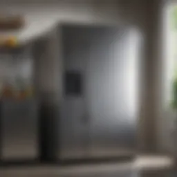 Pristine stainless steel refrigerator surface
