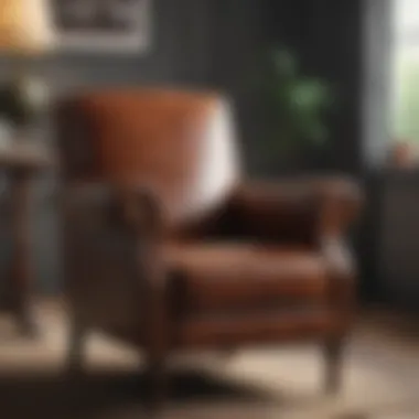 Applying Conditioner to Leather Armchair Hand applying conditioner to a leather armchair