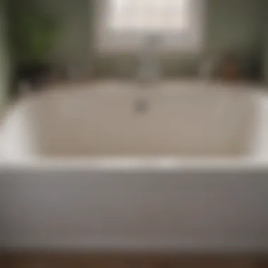 Before and after comparison of a stained bathtub