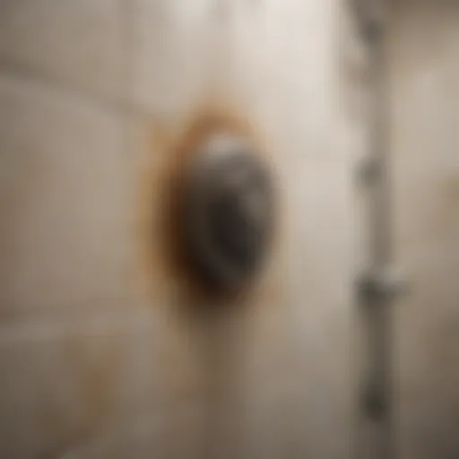 Mold growth on shower tiles