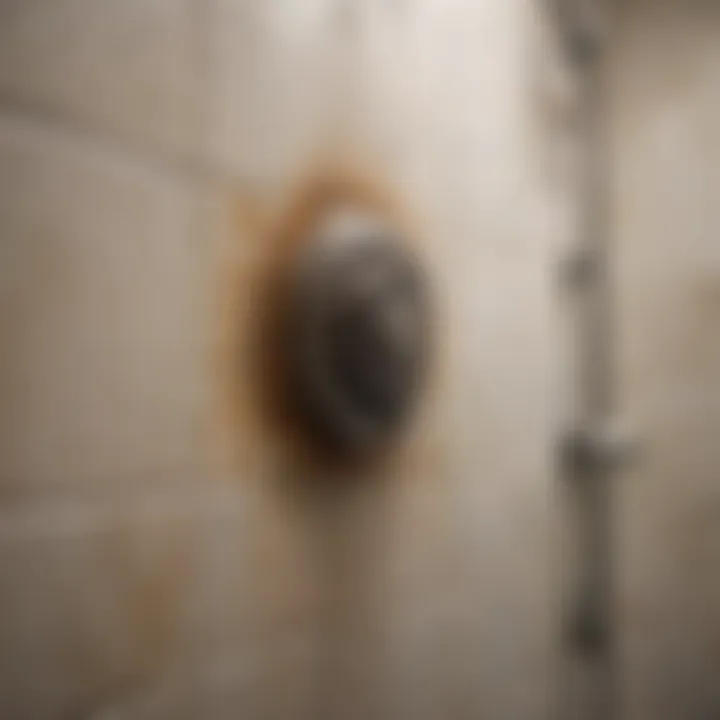 Mold growth on shower tiles