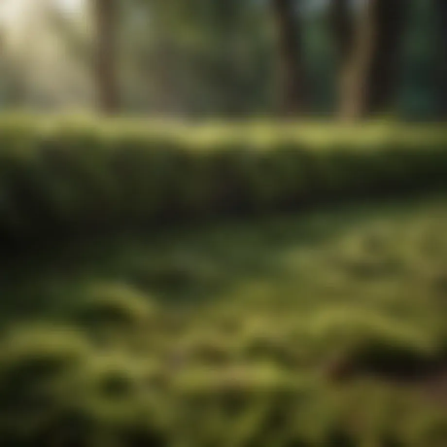 Lush outdoor carpet covered in green moss