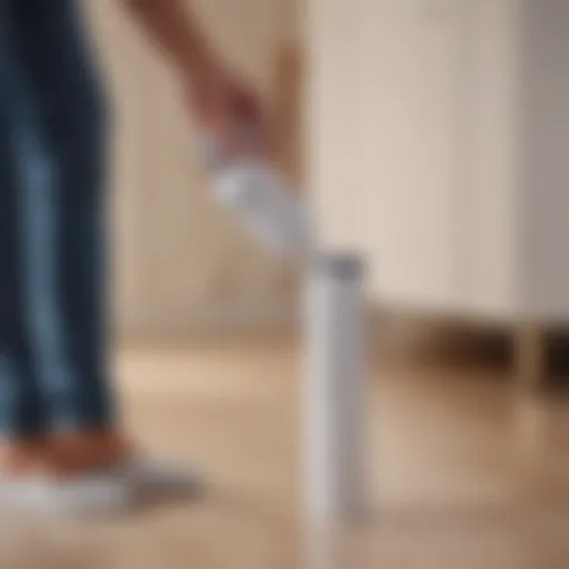 Lint roller effectively removing pet hair from clothing