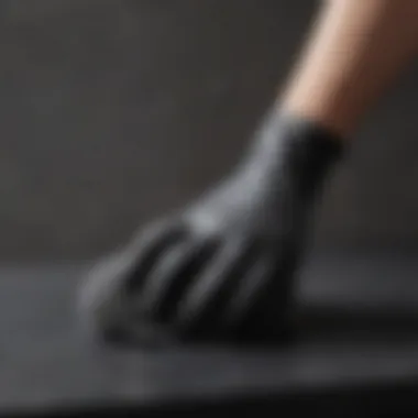 Rubber Glove Method for Pet Hair Removal Rubber glove attracting pet hair from fabric