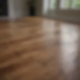 Before and after comparison of hardwood floor restoration