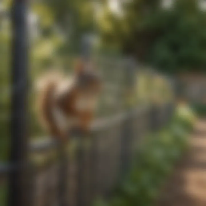 Physical barriers like fences and netting protecting plants