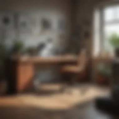 A well-organized home workspace with minimal dust and clutter