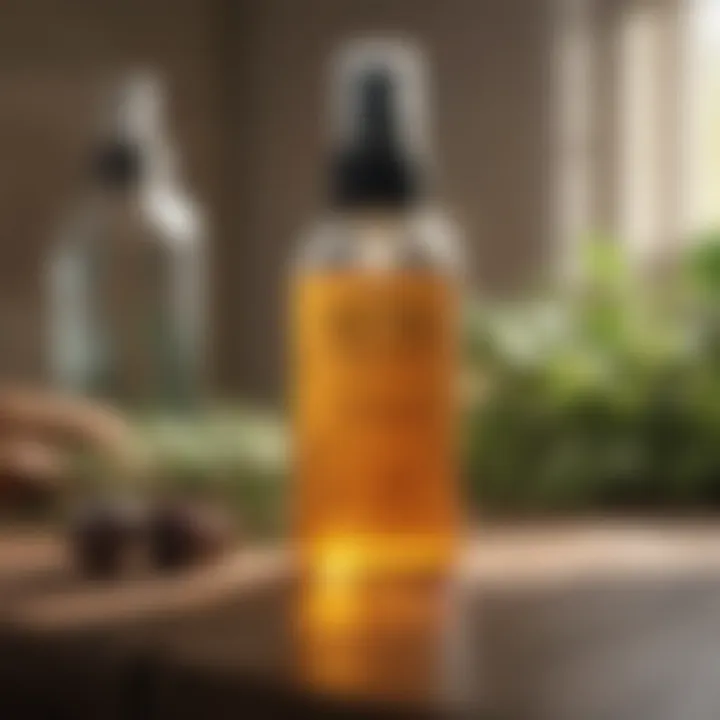 A natural remedy solution in a spray bottle