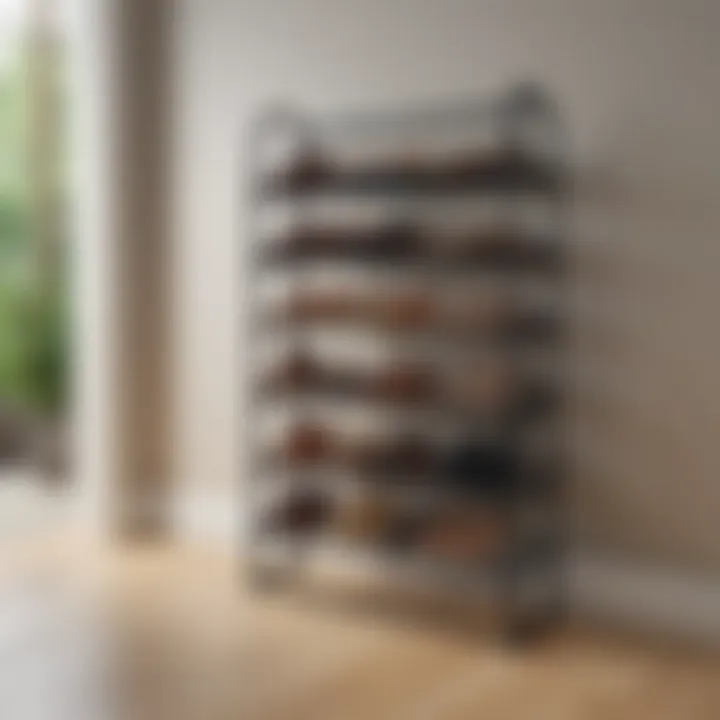 Elegant shoe rack by the front door