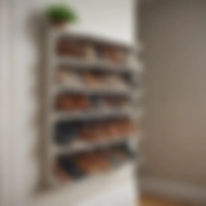 Creative wall-mounted shoe organizer