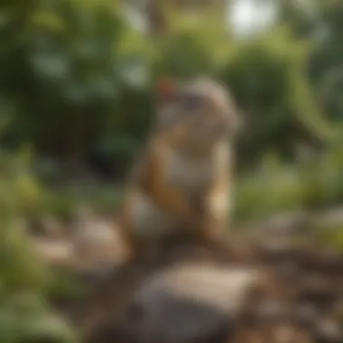 Chipmunk behavior and preferences in a garden setting