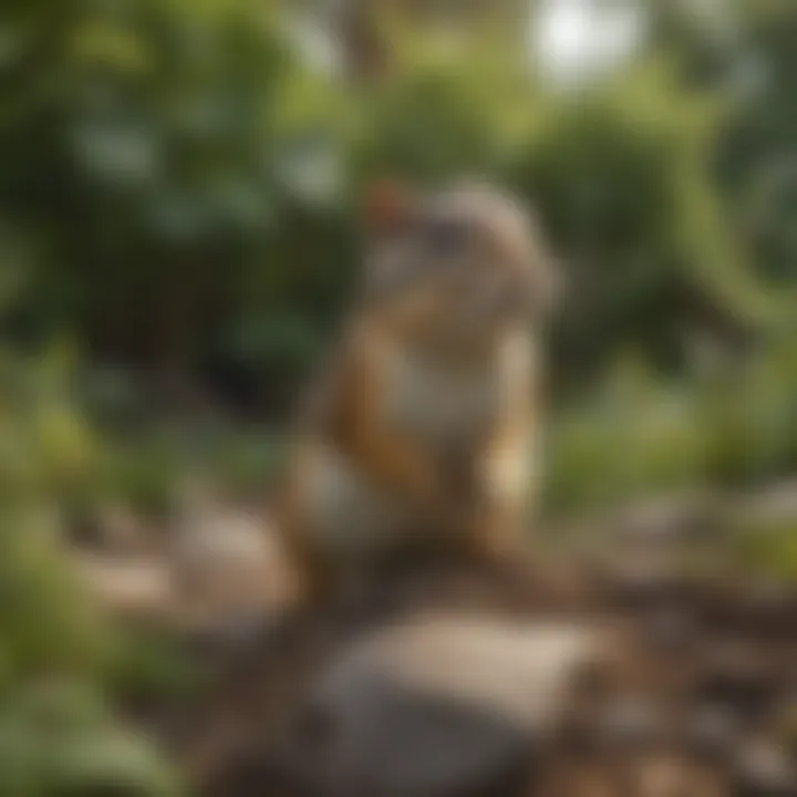 Chipmunk behavior and preferences in a garden setting