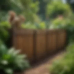 Vibrant garden with protective barriers against chipmunks