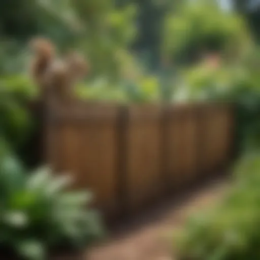 Vibrant garden with protective barriers against chipmunks