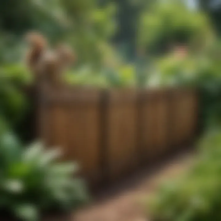 Vibrant garden with protective barriers against chipmunks