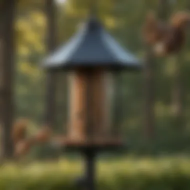 Innovative Deterrent Device for Bird Feeders Bird feeder with squirrel deterrent device