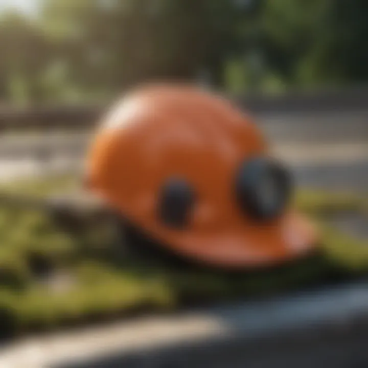 Safety gear for roof cleaning activities