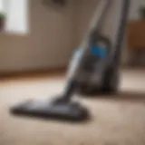 A vacuum cleaner effectively removing pet hair from a carpet