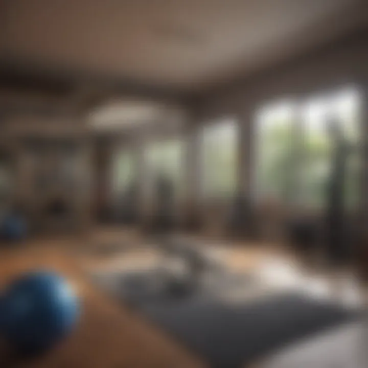 A spacious home gym with optimal layout for workouts