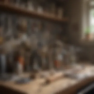 Painting tools neatly arranged