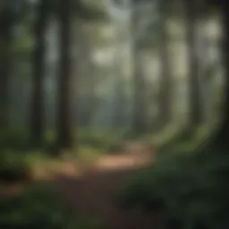 Lush evergreen trees in a North Carolina landscape