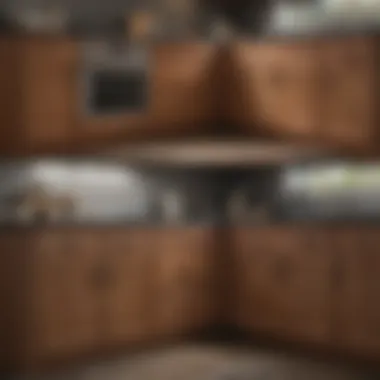 Before and after kitchen cabinet renovation
