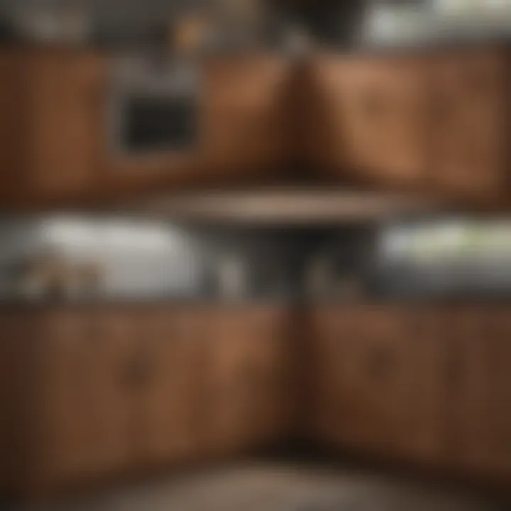 Before and after kitchen cabinet renovation