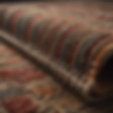 Rug Materials and Textures Close-up of different rug materials, highlighting texture and quality
