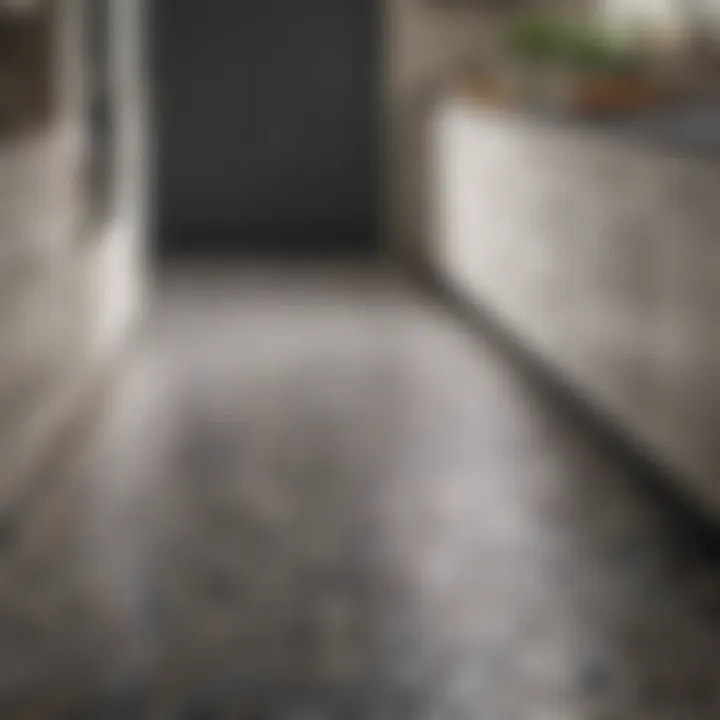 A beautifully tiled kitchen floor with a mix of affordable and stylish tile designs.