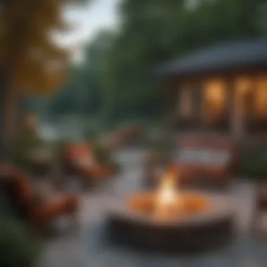 Cozy outdoor seating area with a fire pit