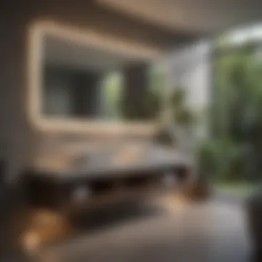 Sustainable materials used in a modern master bathroom design