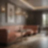 Elegant banquette seating with modern decor