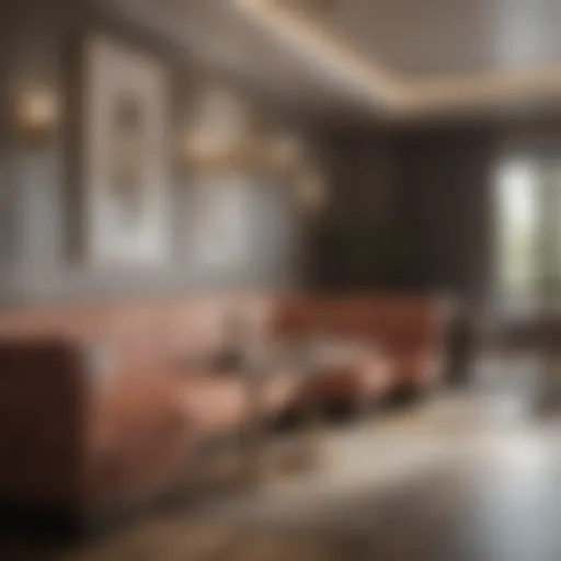 Elegant banquette seating with modern decor