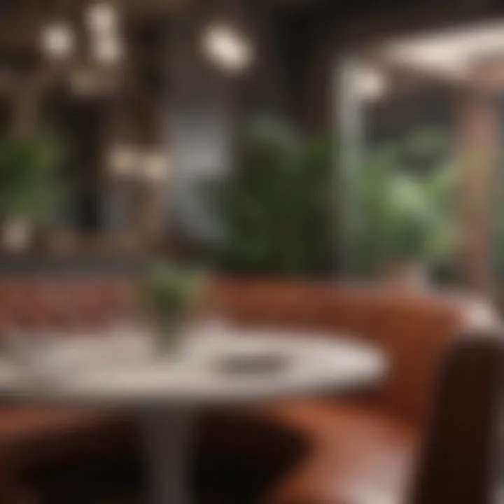 Stylish materials used in banquette designs