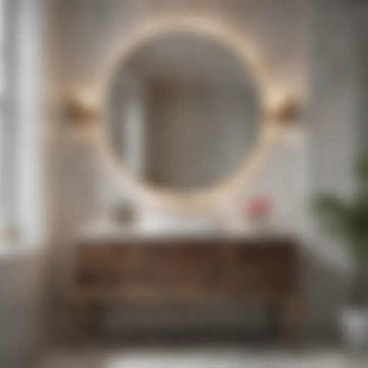 Luxurious marble bathroom vanity adorned with a sophisticated sink