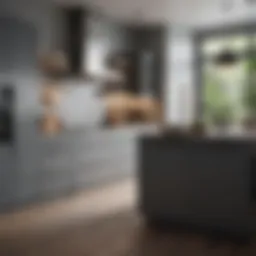 Sophisticated gray kitchen with elegant cabinetry