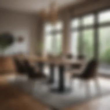 Sophisticated Dining Space Design Elegant wooden dining table with modern chairs