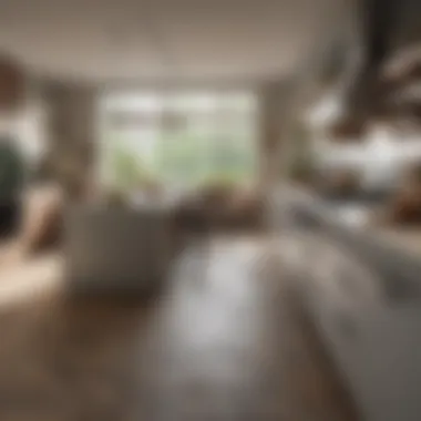 Modern Kitchen Showcasing Culinary Aesthetics Contemporary kitchen featuring innovative design elements