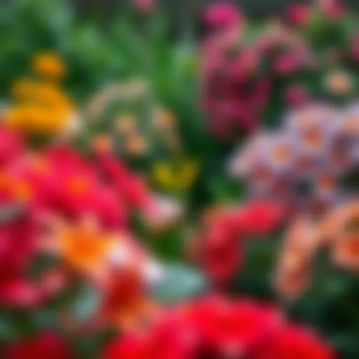 Vibrant Floral Garden Design A vibrant garden filled with colorful flowers and plants