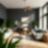 A beautifully arranged living room showcasing modern decor