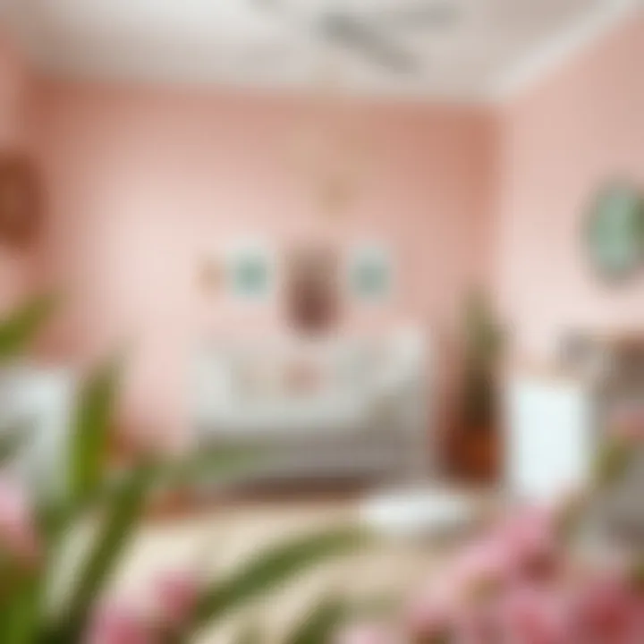 Soft pastel color palette in a cozy nursery setting